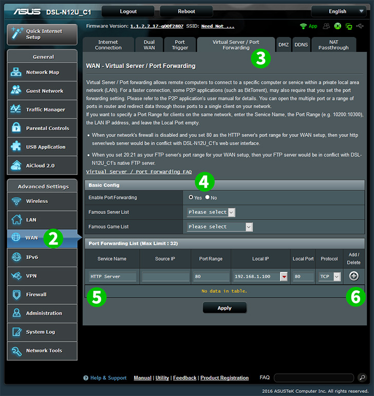 ASUS DSL-N12U_C1 Steps 2-6