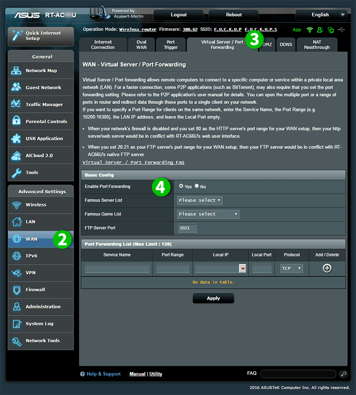 ASUS RT-N66U Steps 2-4