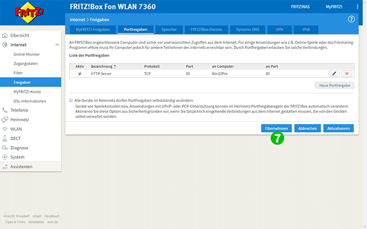 AVM FRITZ!Box 7360 Step 7