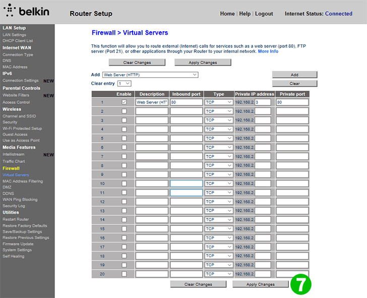 Belkin F9K1105 V1 Step 7