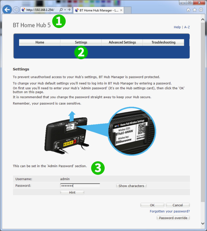 BT Home Hub 5 (Type A) Steps 1-3