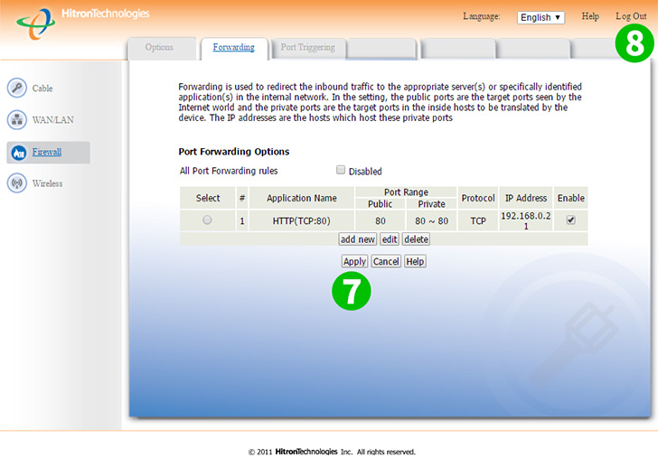 Hitron CGNF-TWN Steps 7-8