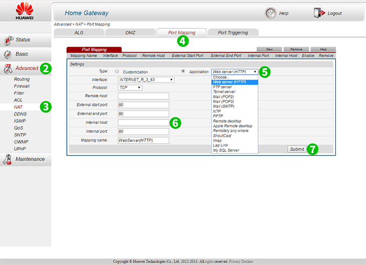 Huawei HG532E Steps 2-7