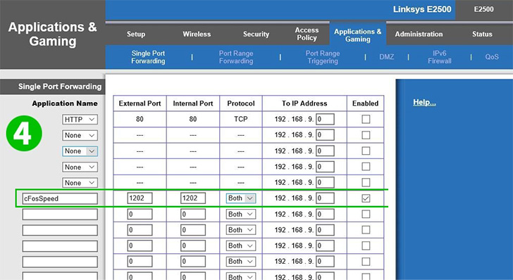 Linksys E2500 Step 4