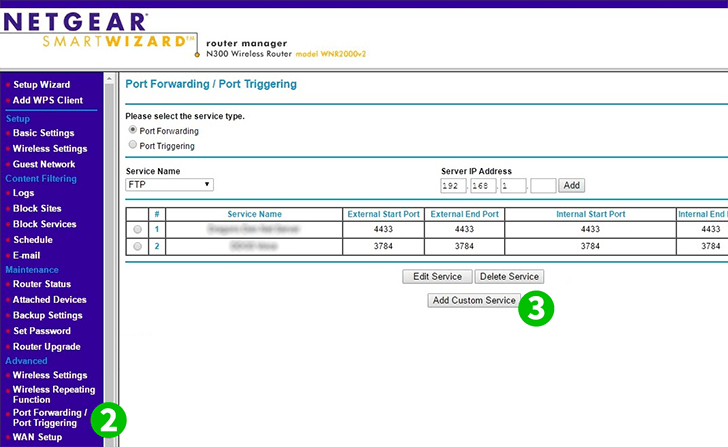 Netgear WNR2000V2 Steps 2-3