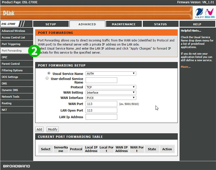 TP-Link DSL 2700E Step 2